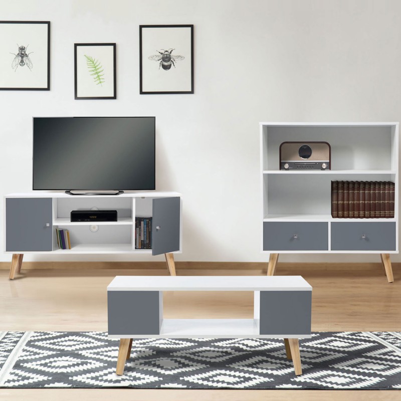 Meuble tv et table basse scandinave pas cher