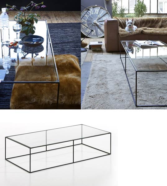 Table basse en verre ampm