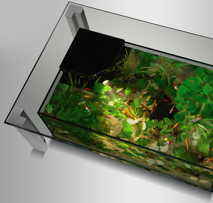 Pompe aquarium table basse