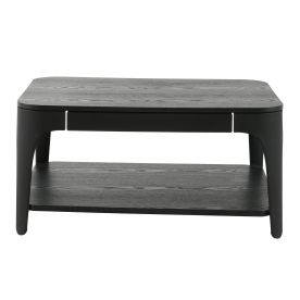 Table basse noire bois
