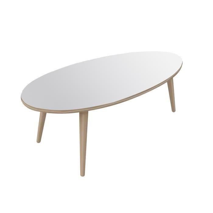 Table basse ovale style scandinave