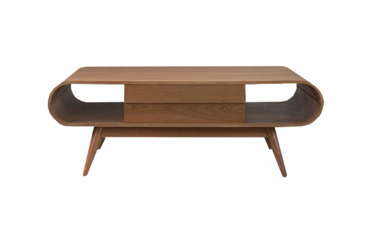 Table basse vintage noyer