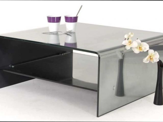 Table basse fly verre wenge