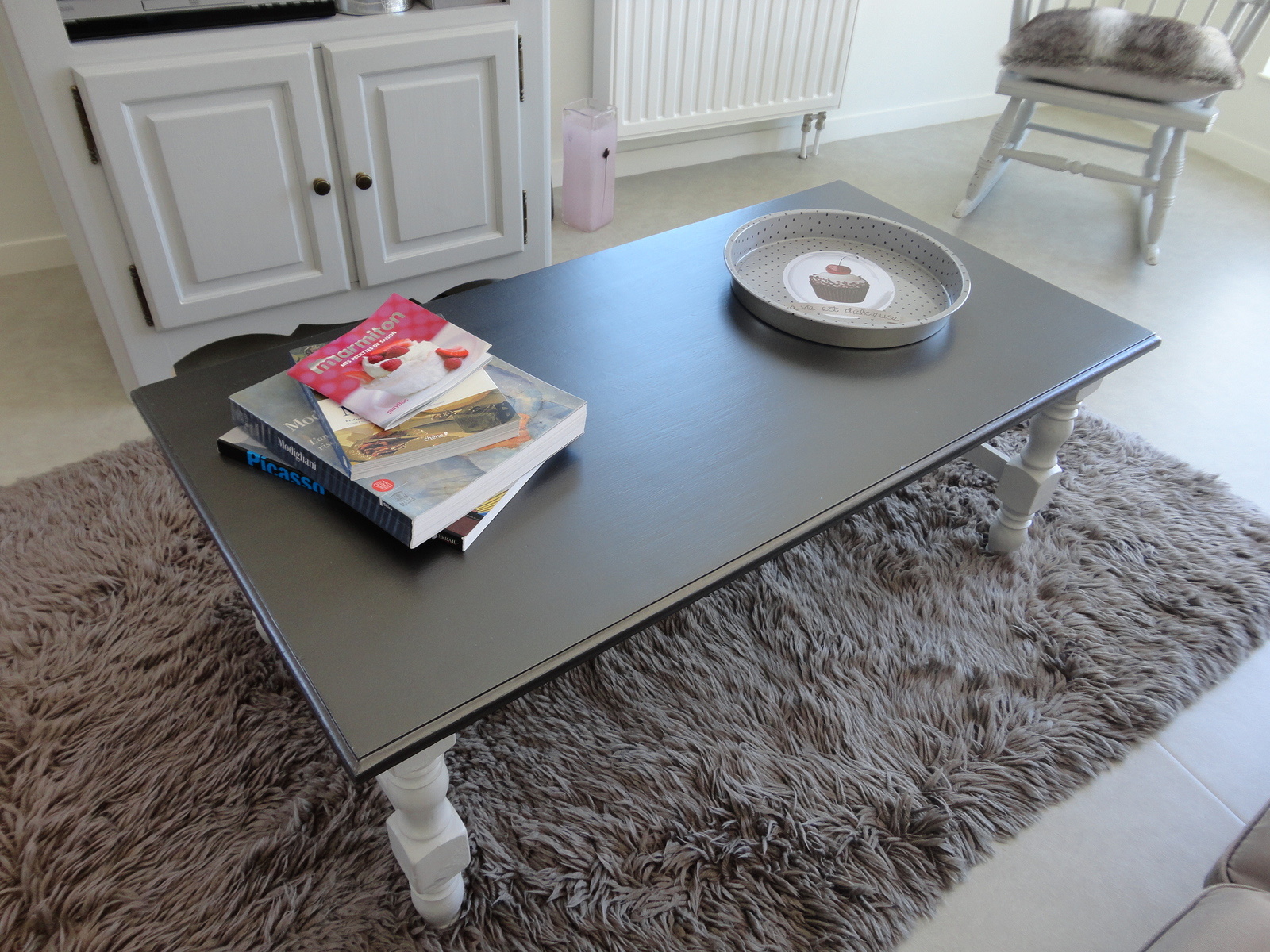 Table basse en bois brut à peindre