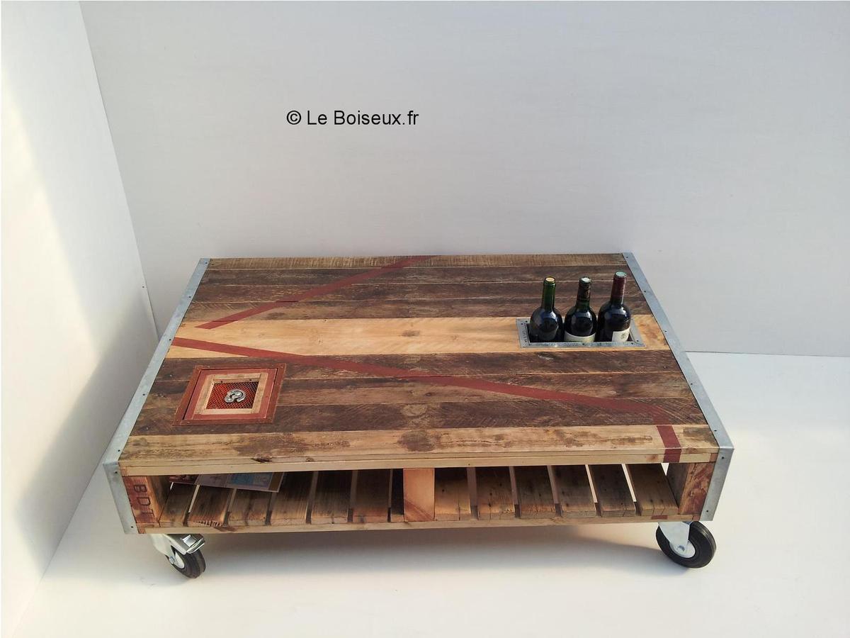Table basse palette sur mesure
