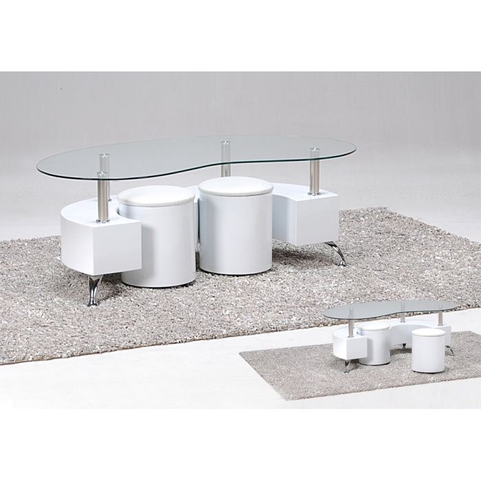 Table basse pouf intégré pas cher