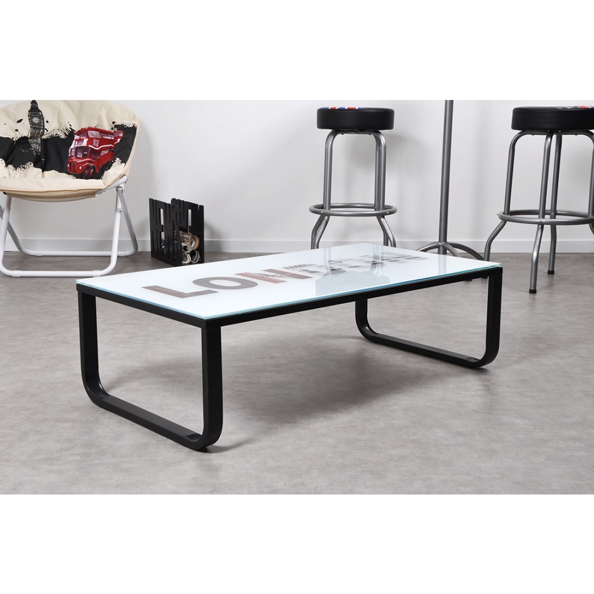 Table basse en verre london