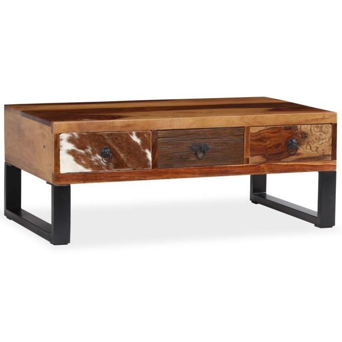 Table basse bois brut cdiscount