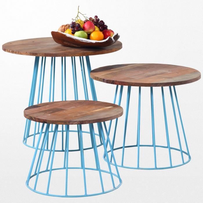 Petite table basse bois exotique