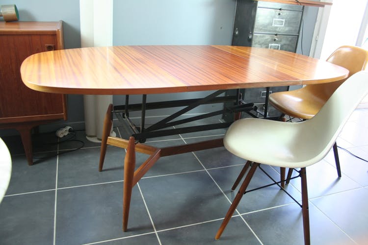 Table basse relevable scandinave vintage