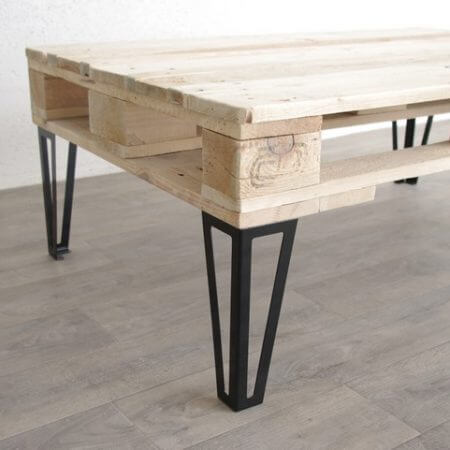 Pieds de table basse en bois