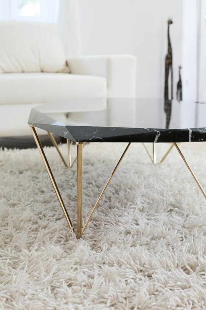 Table basse ronde en marbre