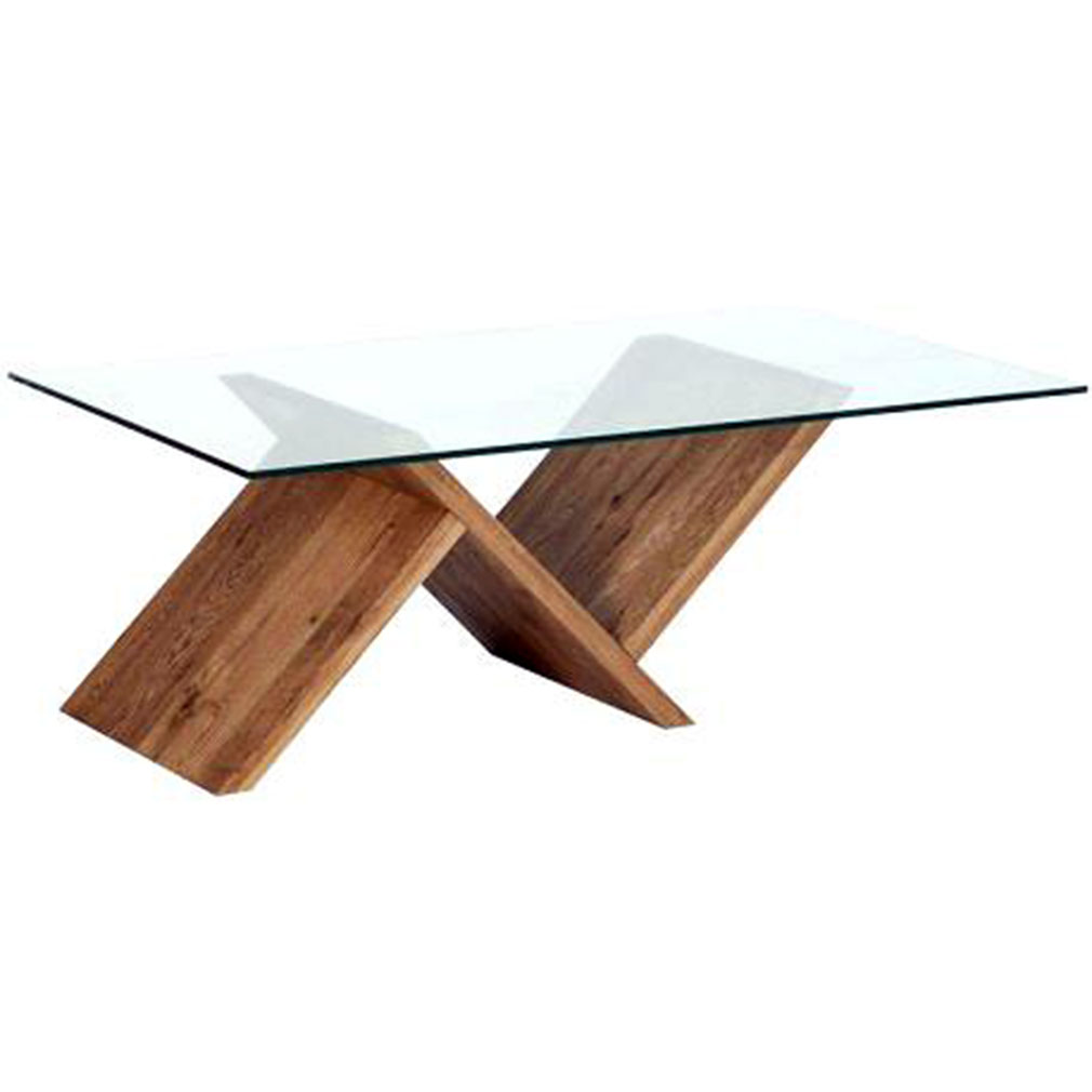 Table basse palette plaque de verre