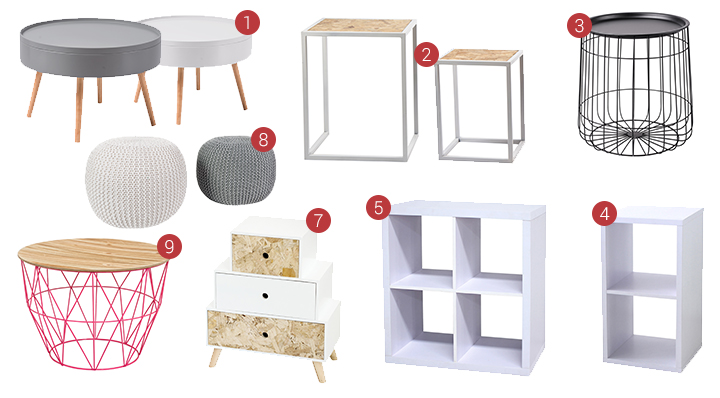Table basse scandinave foir fouille