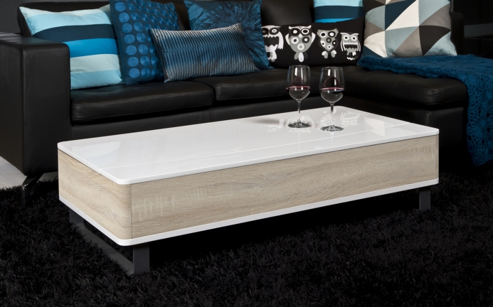 Table basse en bois ronde
