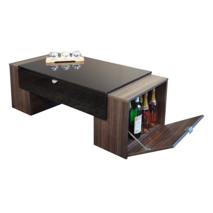 Table basse avec rangement de bouteille