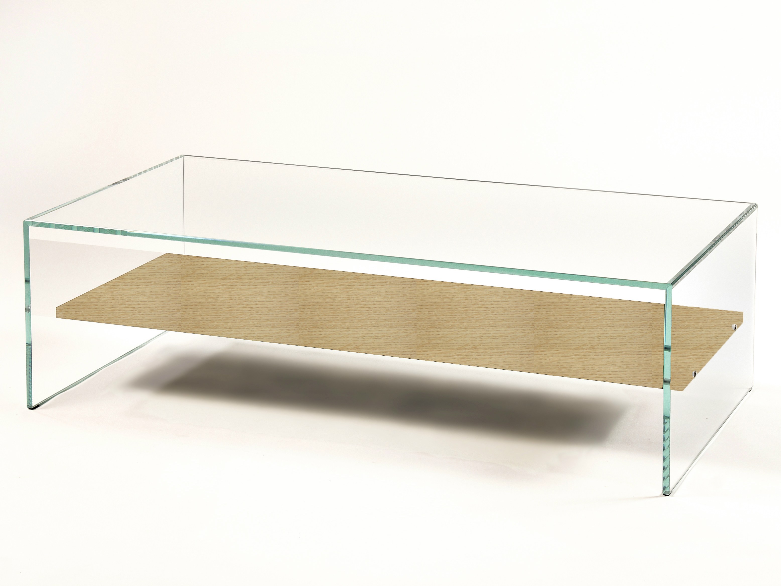 Table basse en verre et bois design