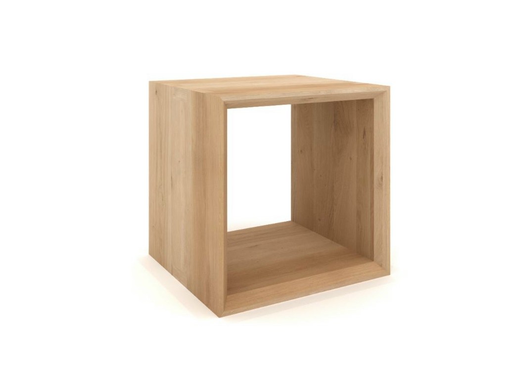 Table basse cube de bois