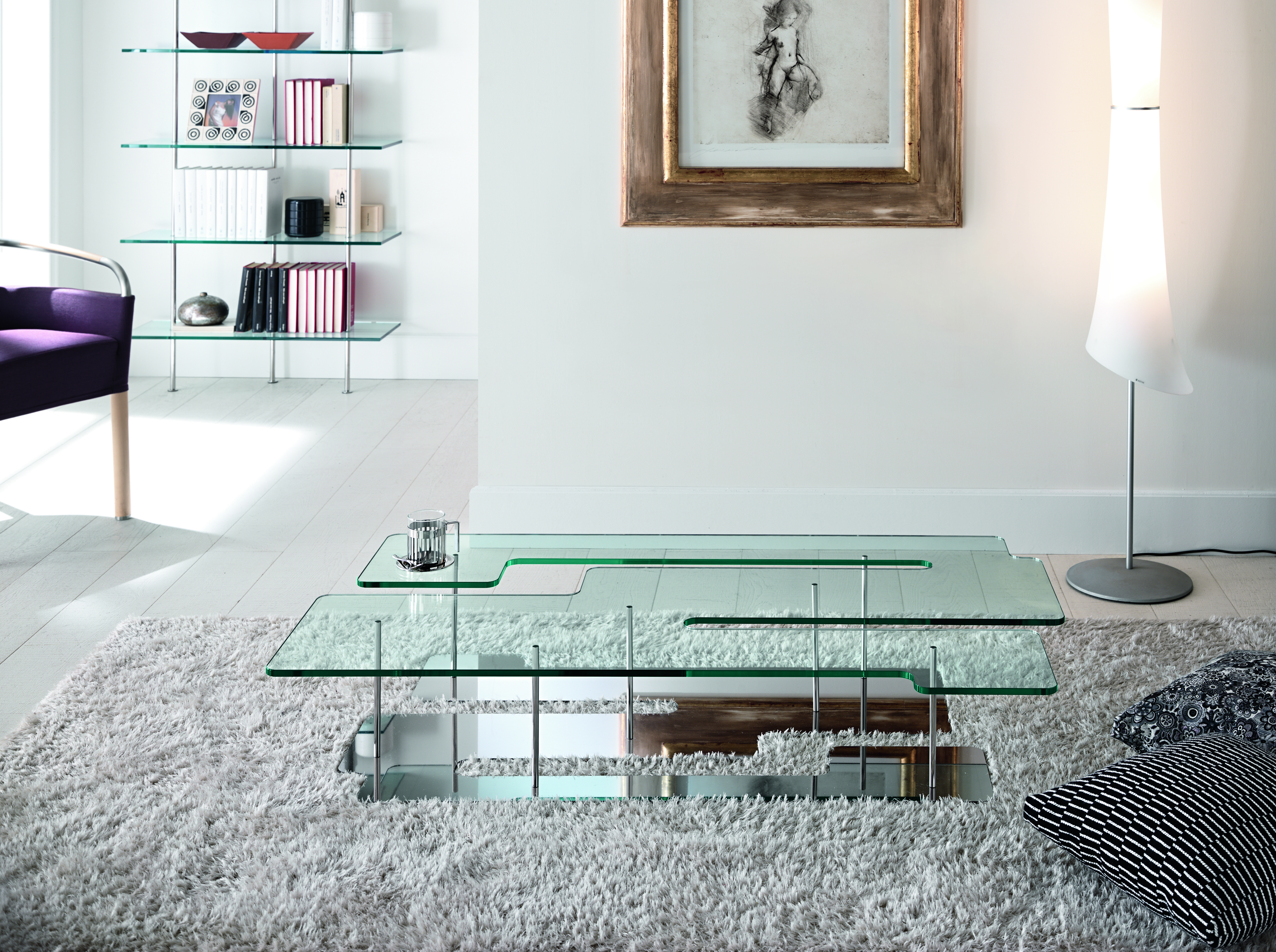 Table basse en verre grande