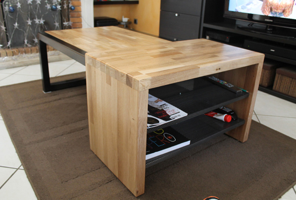 Construction table basse bois