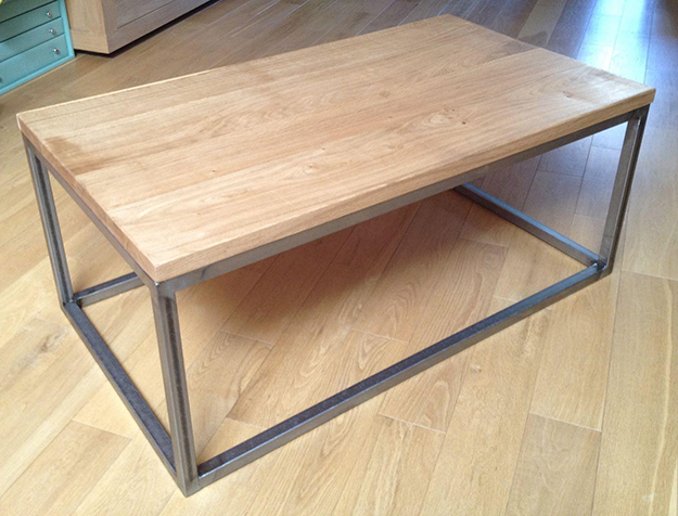 Table basse acier bois fabriquer