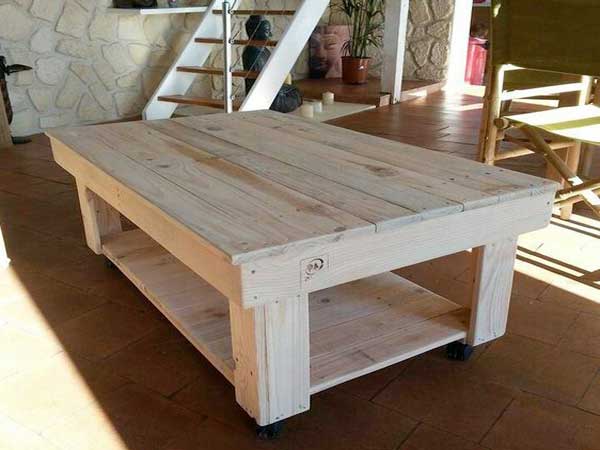 Table basse carré en palette