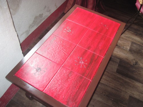 Relooker table basse bois et carrelage