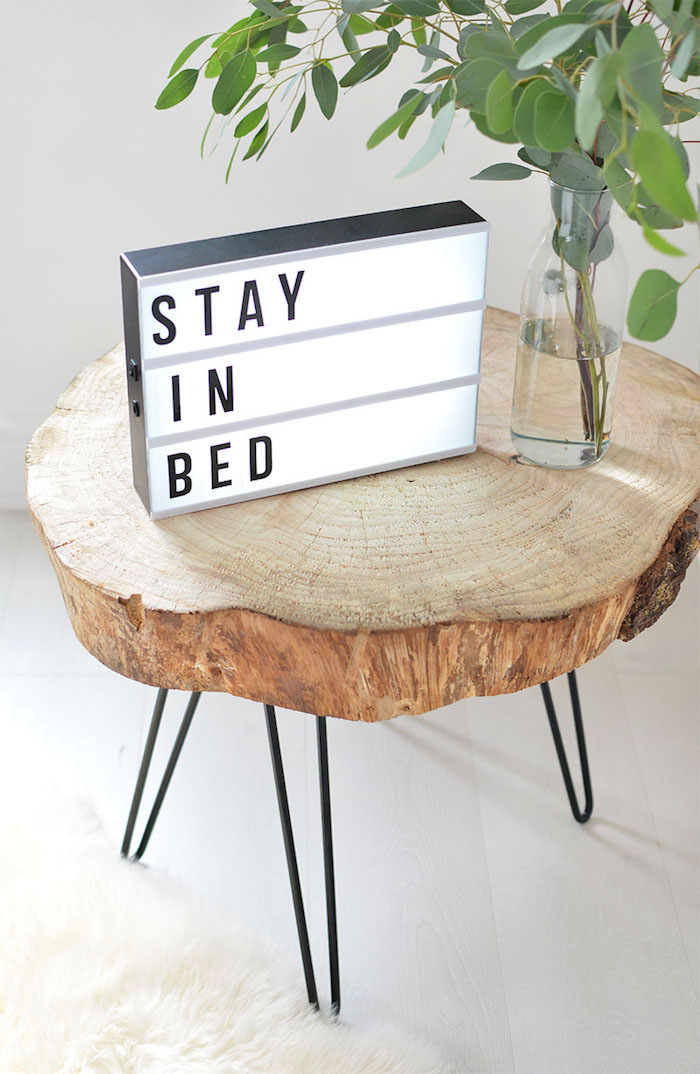 Faire une table basse avec des rondins de bois