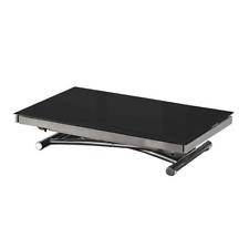 Table basse relevable extensible first noir laqué