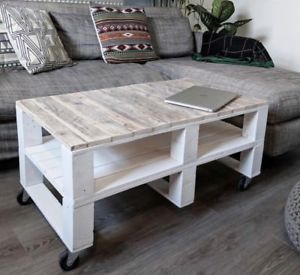 Table basse effet bois