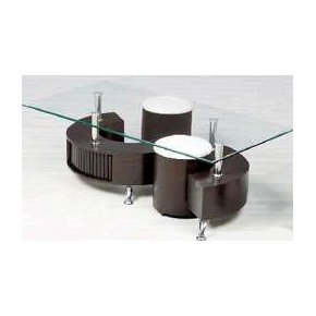 Table basse avec pouf en s