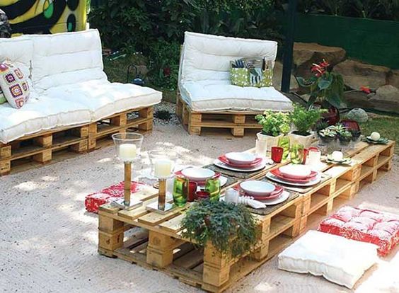 Table basse exterieur en palette