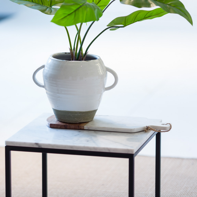 Table basse marbre flamant