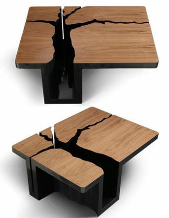 Table basse bois solde