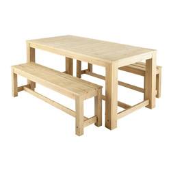 Table basse de jardin en bois l 100 cm brehat