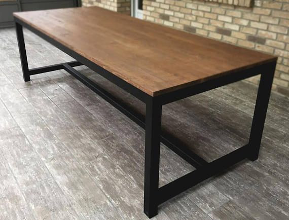 Manille table basse style exotique effet bois et acier