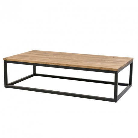 Table basse bois noir metal