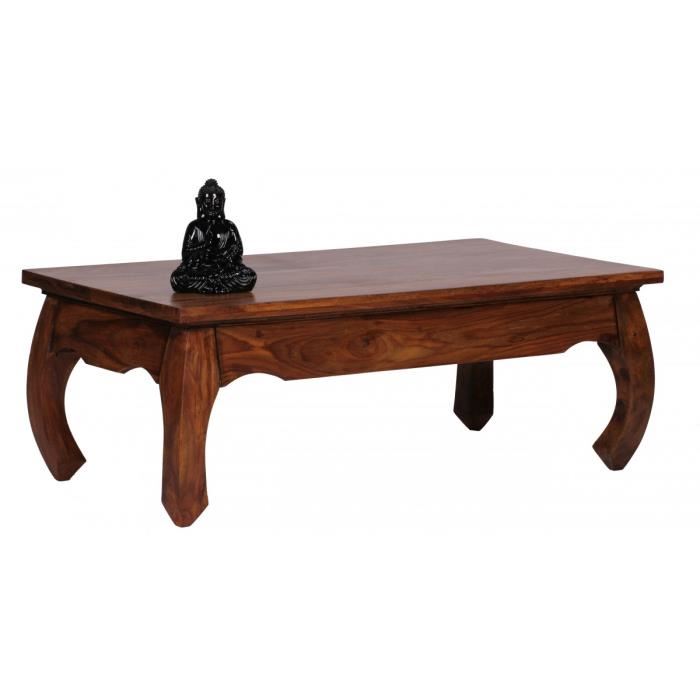 Table basse bois orientale