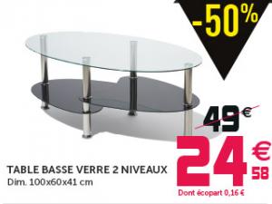 Table basse en verre gifi