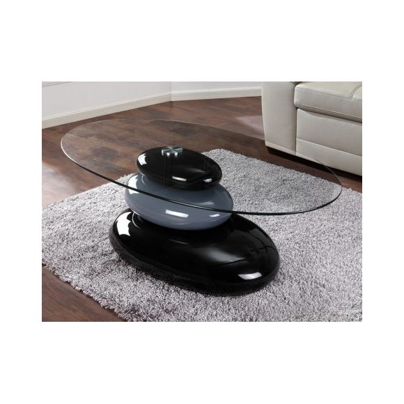 Table basse en verre galet