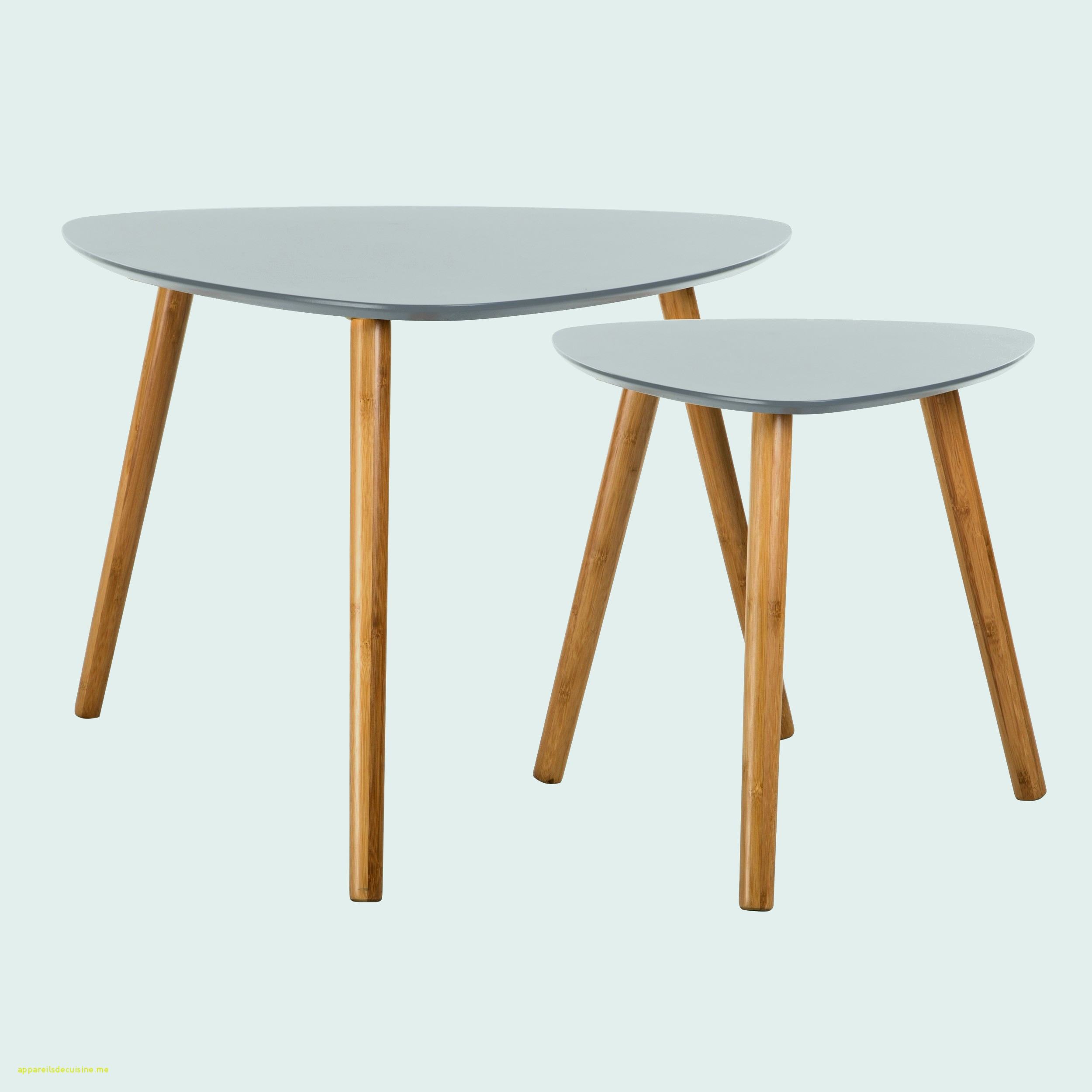 Table basse bois 4 poufs