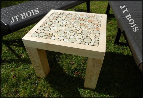 Table basse rondelle bois