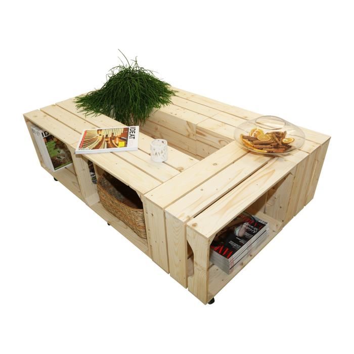Kit table basse en bois