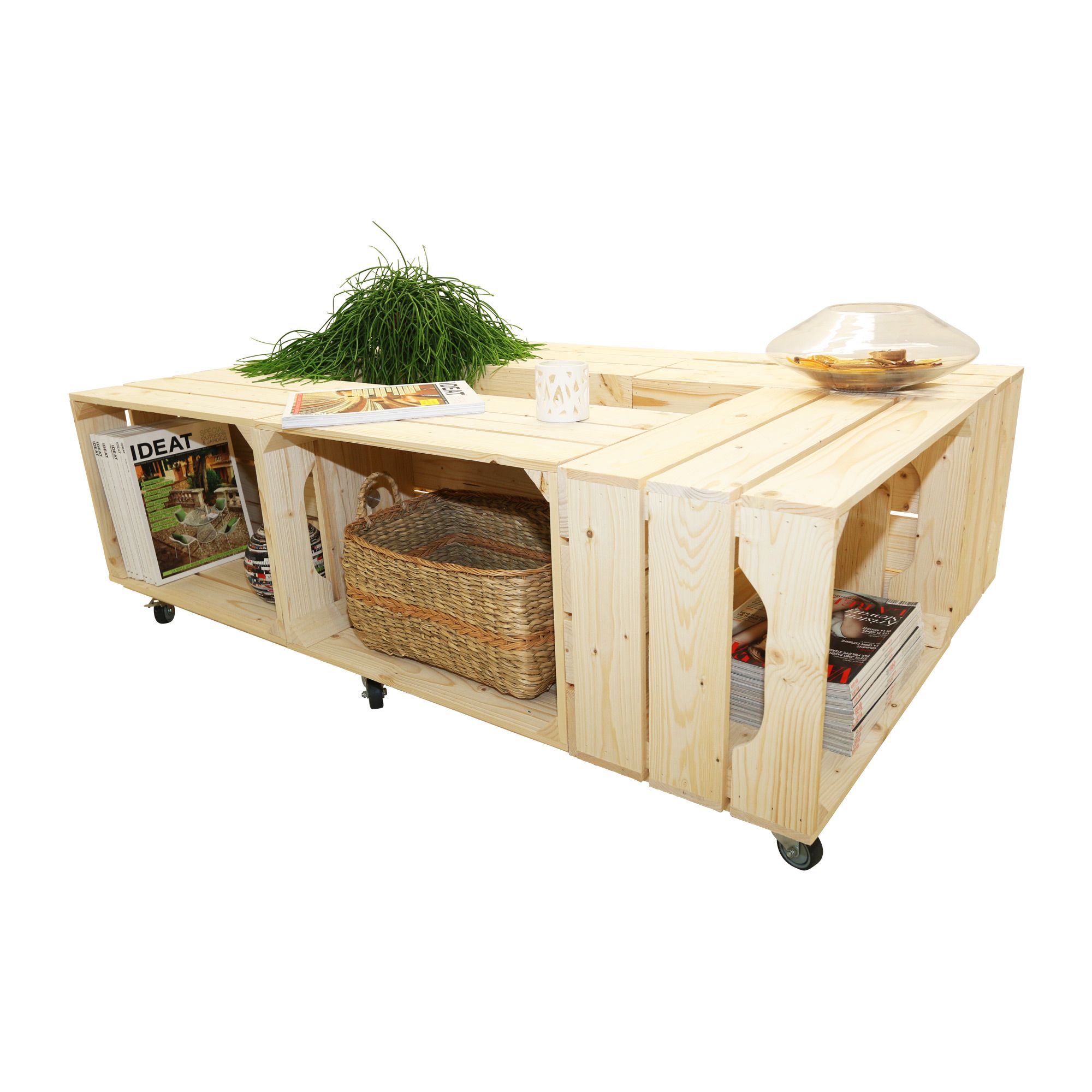 Kit table basse caisse en bois