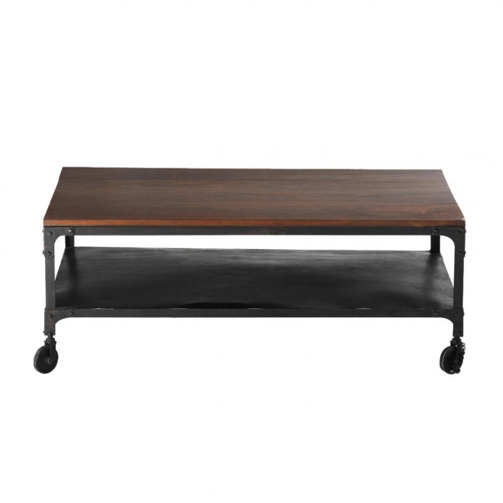 Table basse bois et metal maison du monde