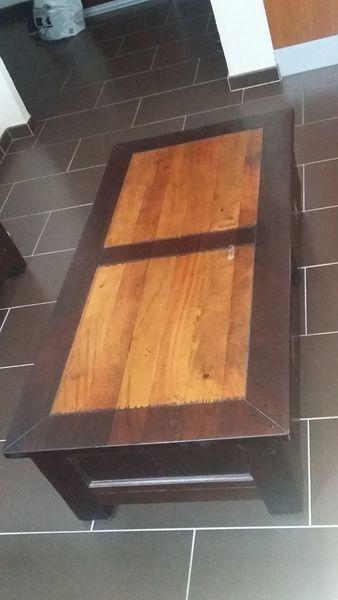 Table basse bois et chiffon d'occasion