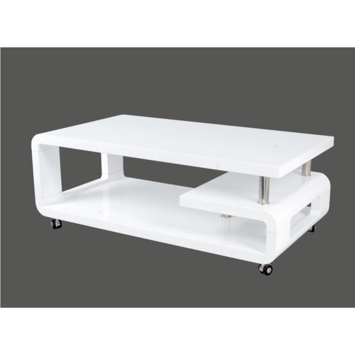 Table basse relevable alice blanc