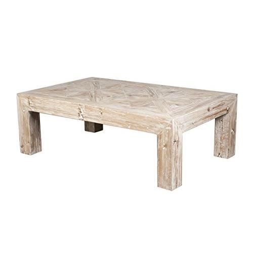 Table basse bois cloutée