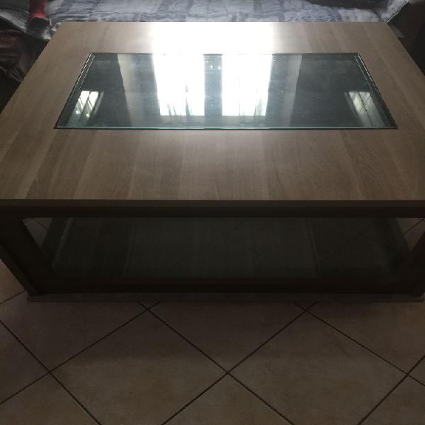 Table basse aquarium sur roulette