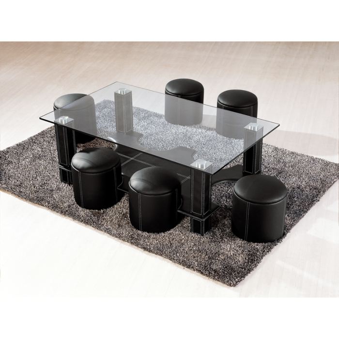 Table basse cuir pas cher